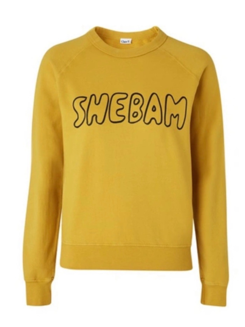 Clare V. Shebam Mustard Yellow Crewneck Sweatshirt Size Medium